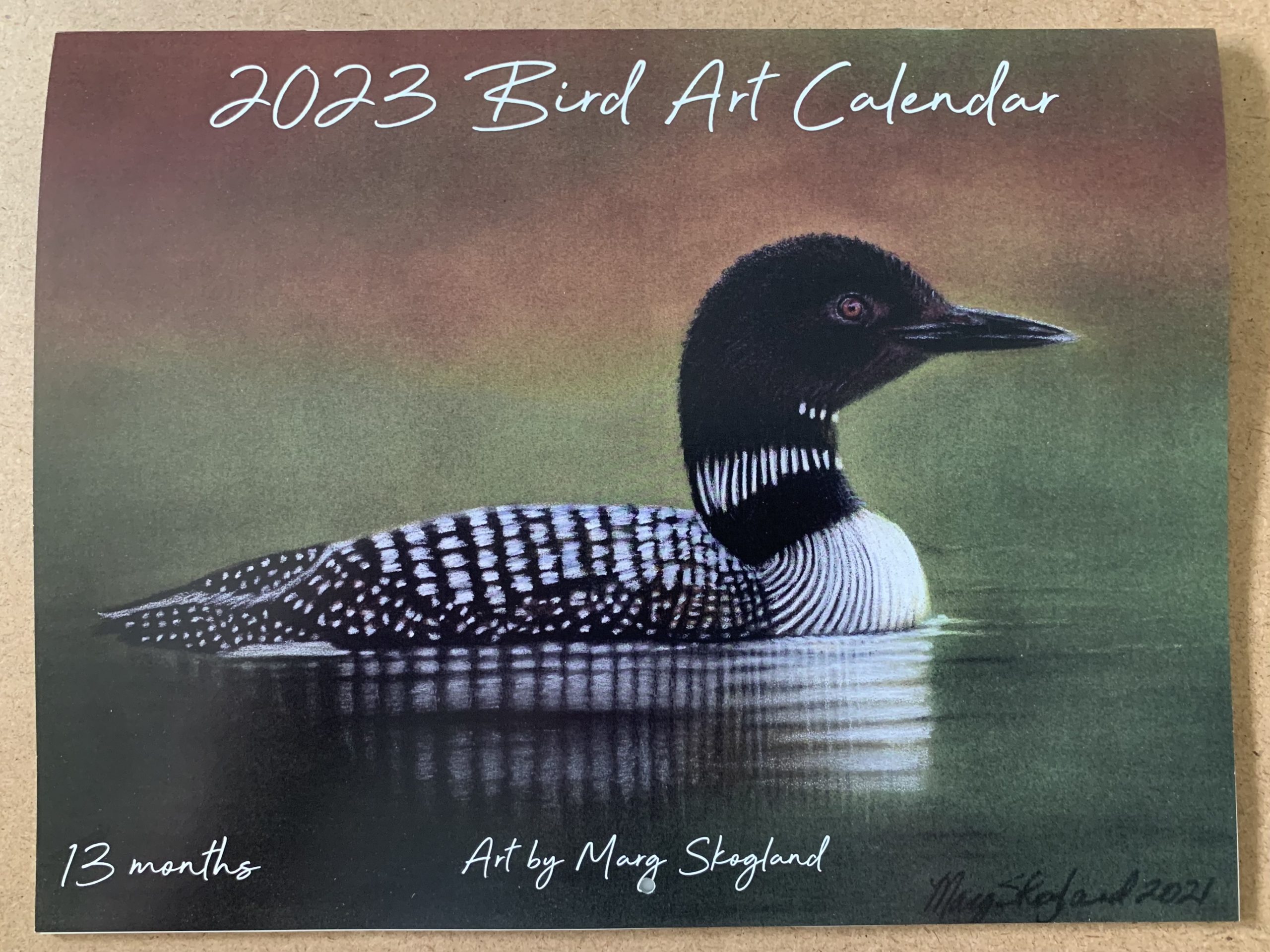 North American Bird Art Calendar, 13 month